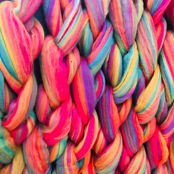 Chunky Knit Blanket Throw Rainbow Unicorn 36x60